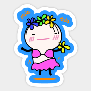 Oniong Hula Hula Dance Sticker